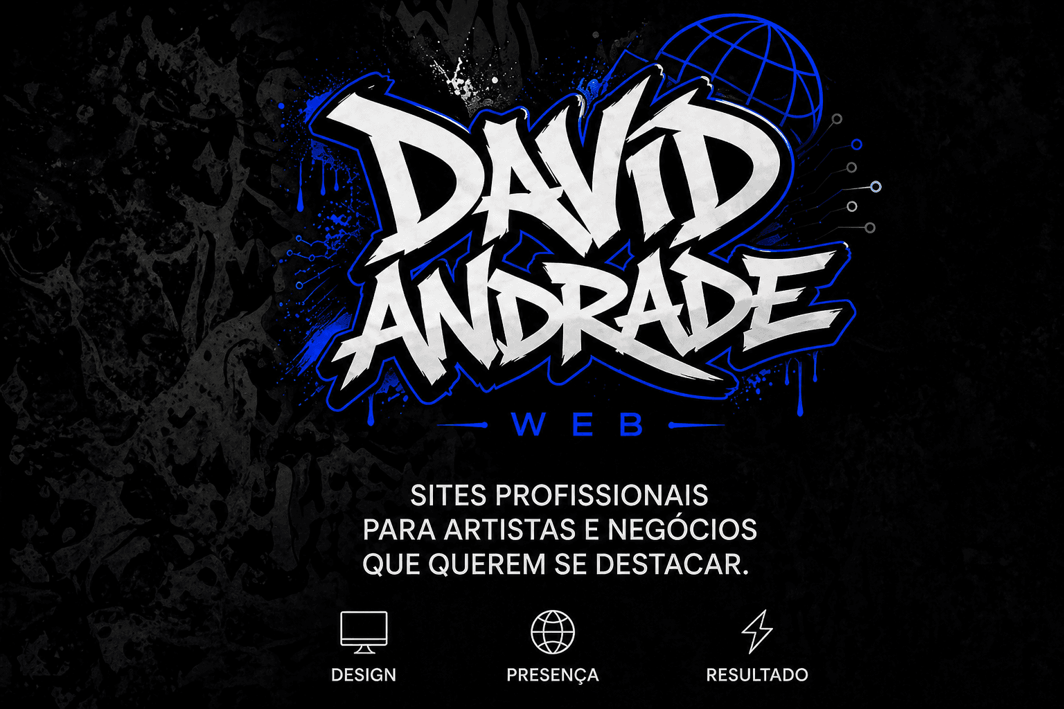 Composicao do hero com tipografia forte