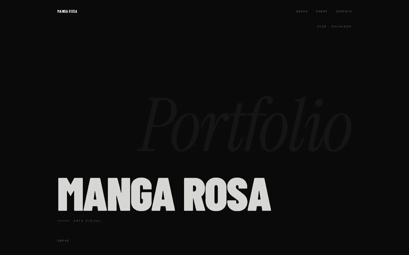 Página inicial do site Manga Rosa em desktop