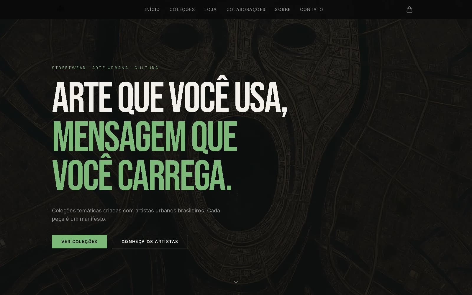 Página inicial do site Voz Urbana em desktop